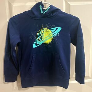Lands’ End Kids Unisex Basketball Planet Front Pocket Hooded Sweatshirt Size 6/7